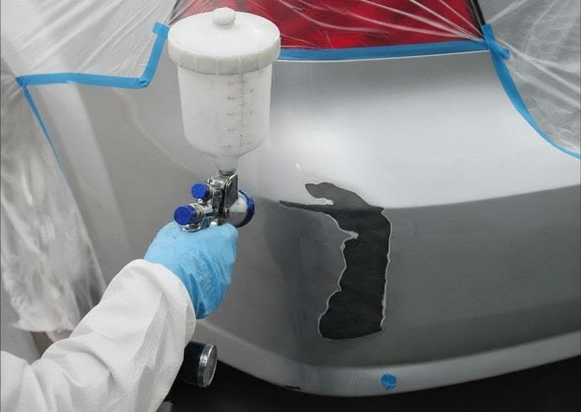 локальная покраска детали авто